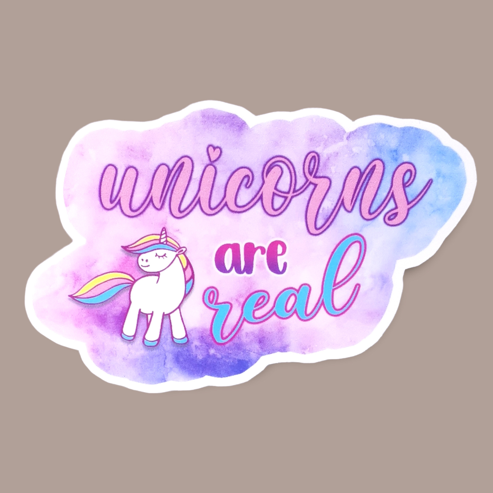 Unicorns Are Real 3″ Water Resistant Vinyl Sticker