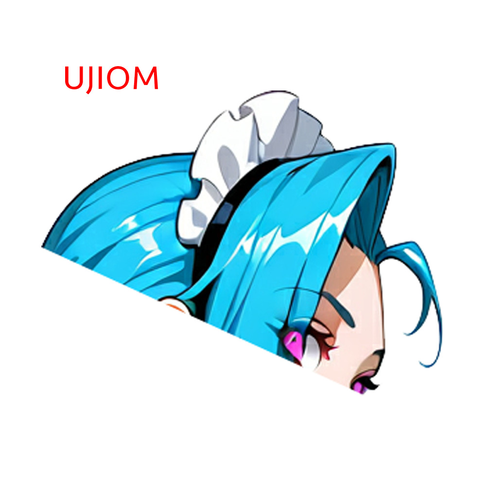 EARLFAMILY 5.1″ Anime Girl Car Sticker Personality Rearview Mirror Cup Decal