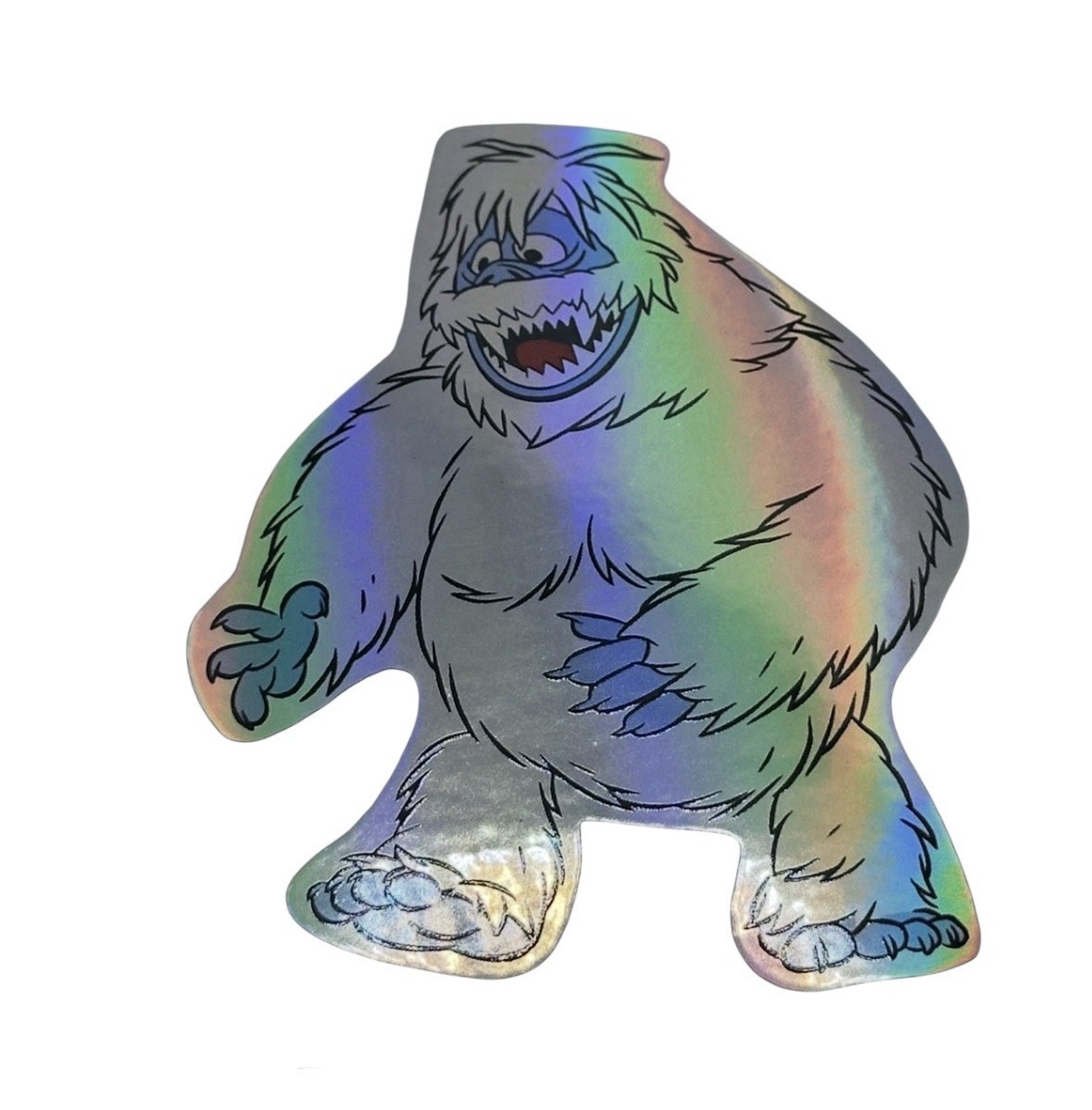 HOLOGRAPHIC METALLIC LASER YETI ABOMINABLE SNOWMAN RUDOLPH 3” VINYL STICKER
