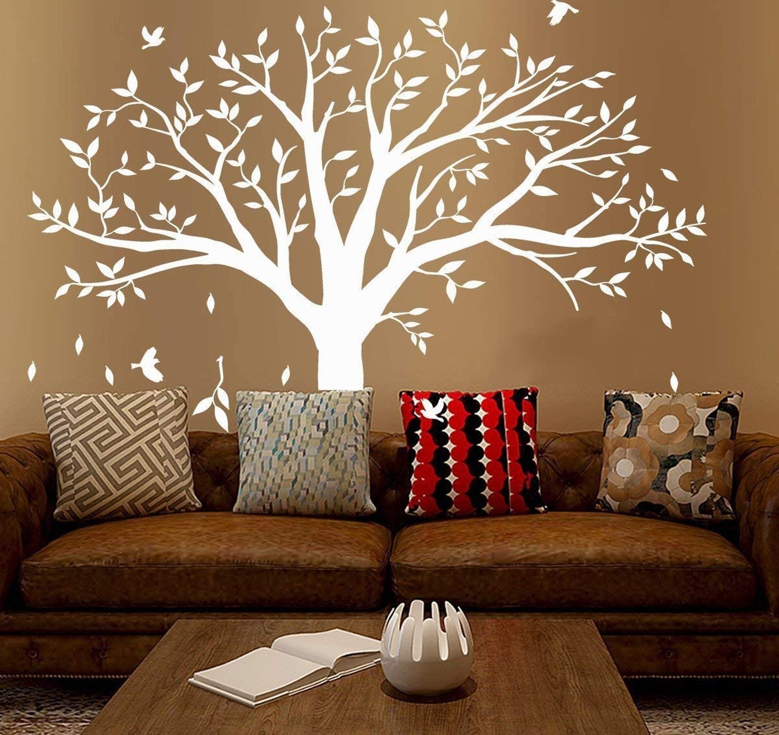 Giant Family Tree Wall Decals Photo Tree Wall Decals with Birds Wall Stickers…