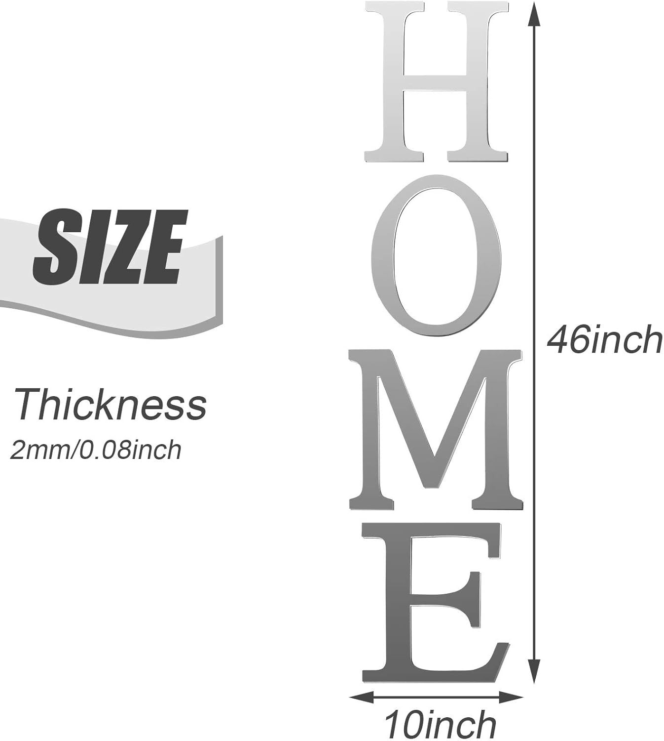 3D Home Wall Decor Letter Sign Acrylic Mirror Wall Decor Stickers Family Farmhou