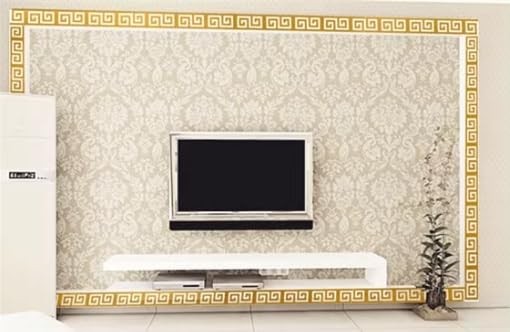 Acrylic Decorative Mirror Stickers 15 Pcs Gold 3.15×7.87in Removable Wall Décor