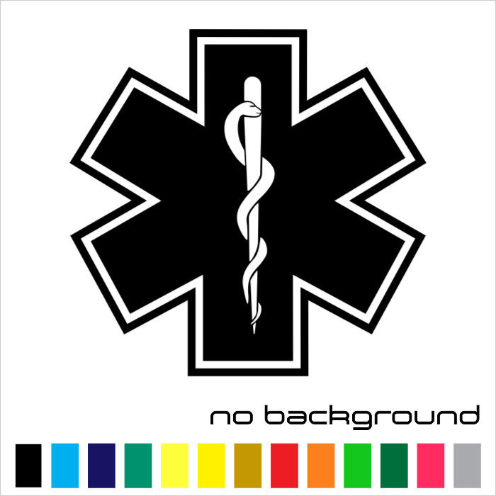 Star of Life Sticker Vinyl EMT Decal Ambulance Medical Emergency Paramedic EMS
