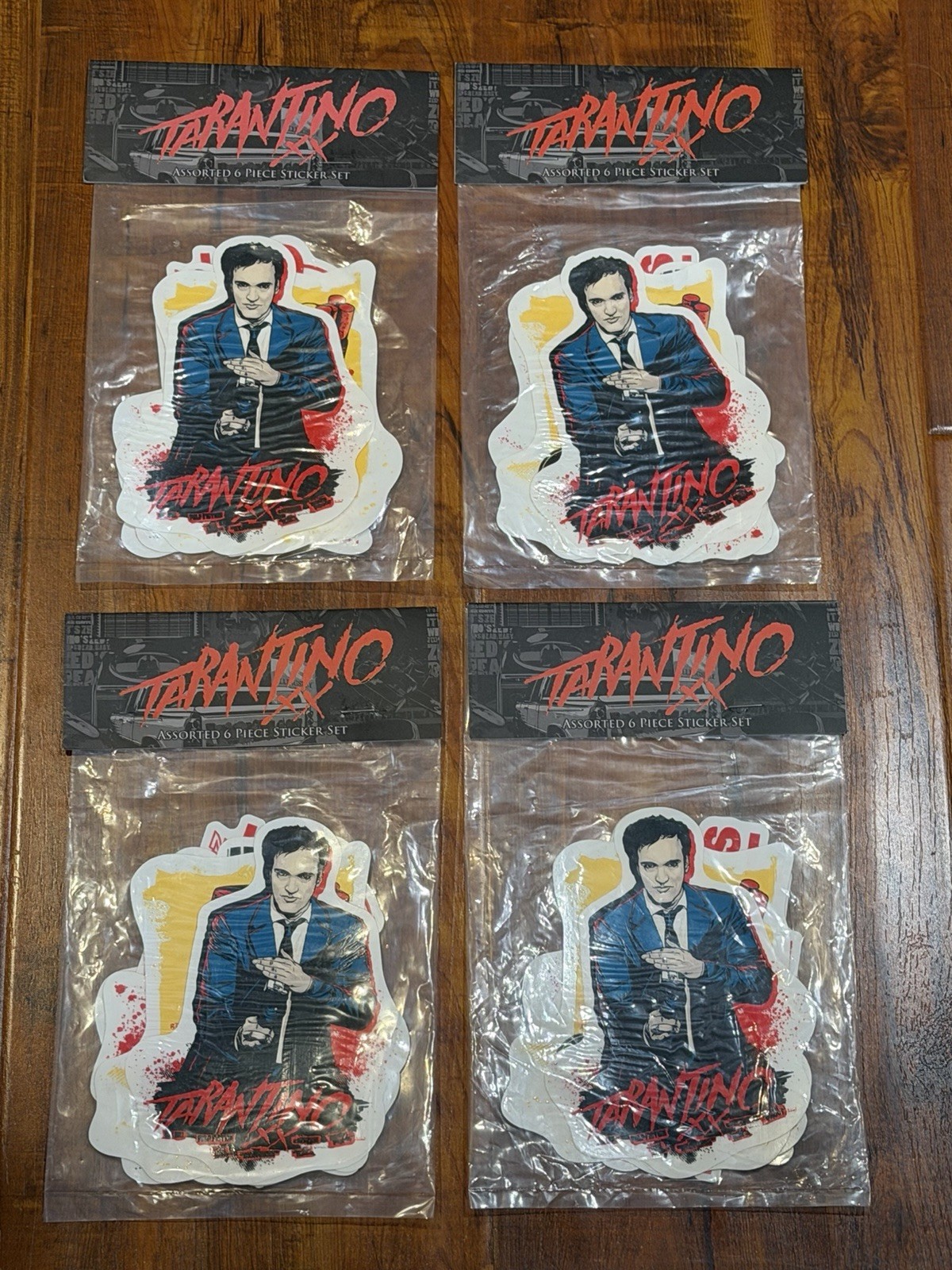4 x Tarantino 6-Piece (24 Total) Sticker Set Pulp Fiction Reservoir Dogs & More!