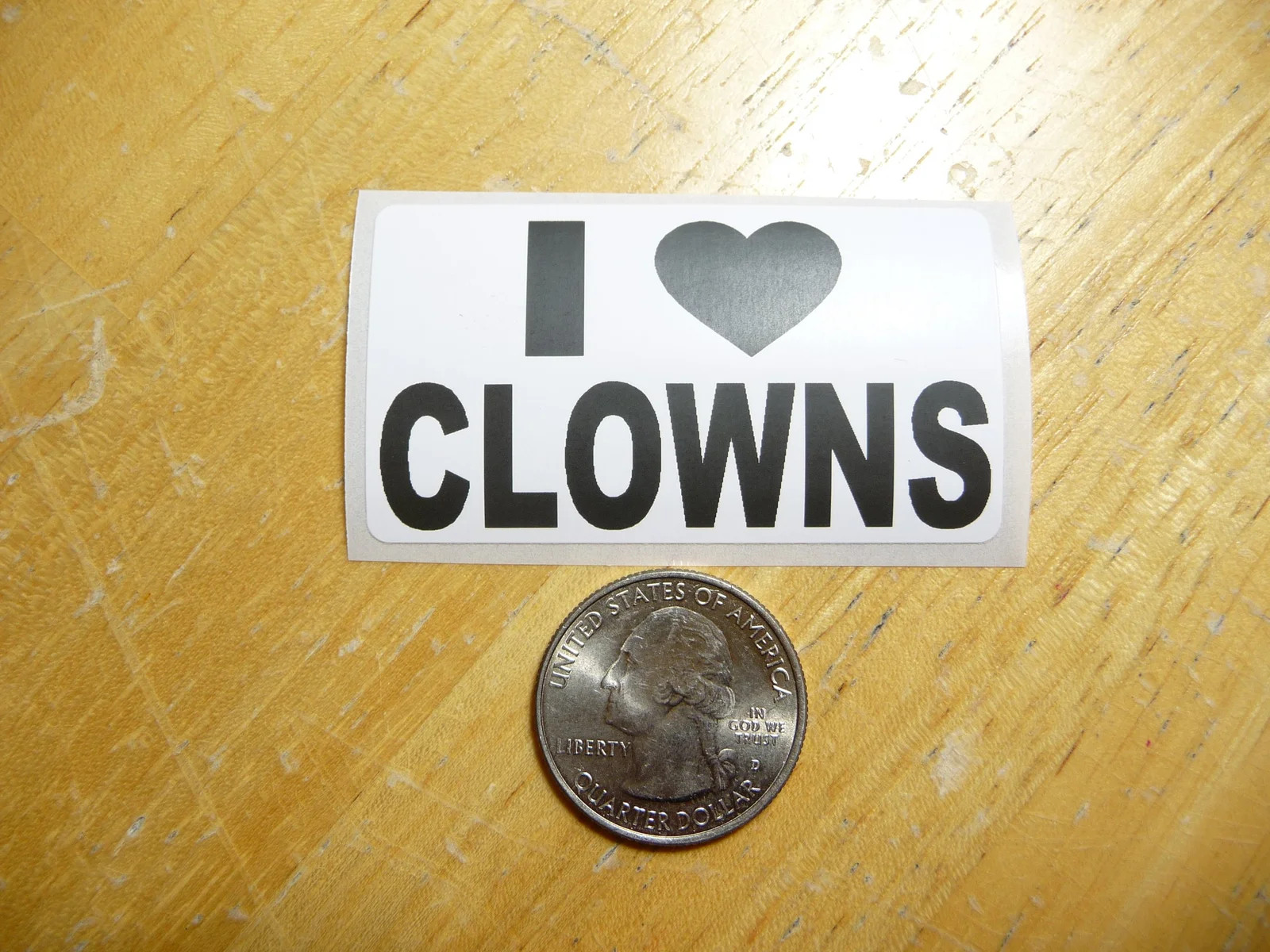 I LOVE CLOWNS STICKER DECAL 1 – 50 BULK PACK FUNNY SCARY CIRCUS COLLECTION