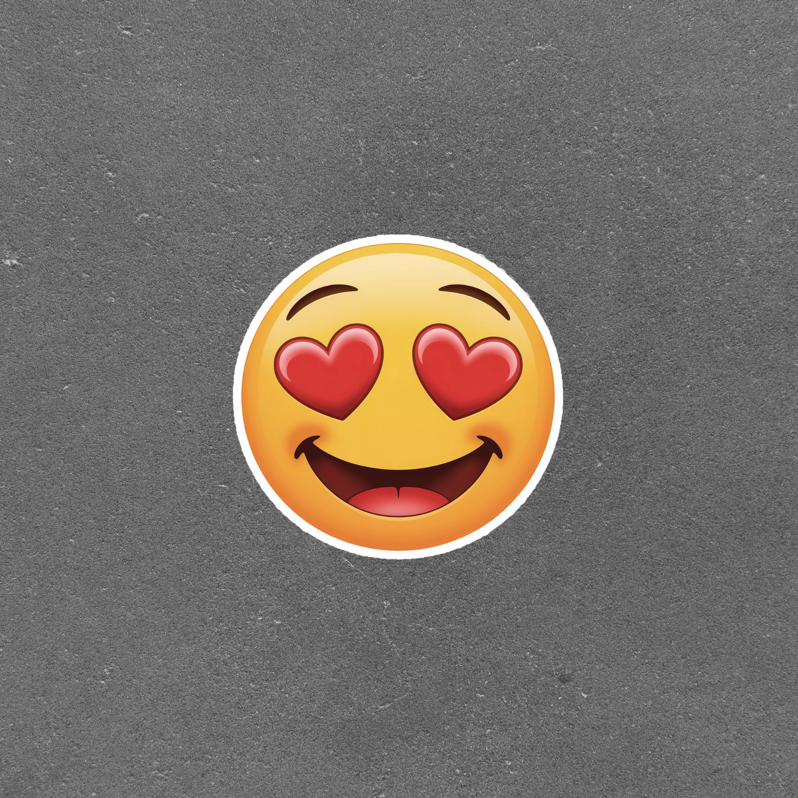 Heart Eyes Emoji Sticker – Cute Love Expression Decal #7082