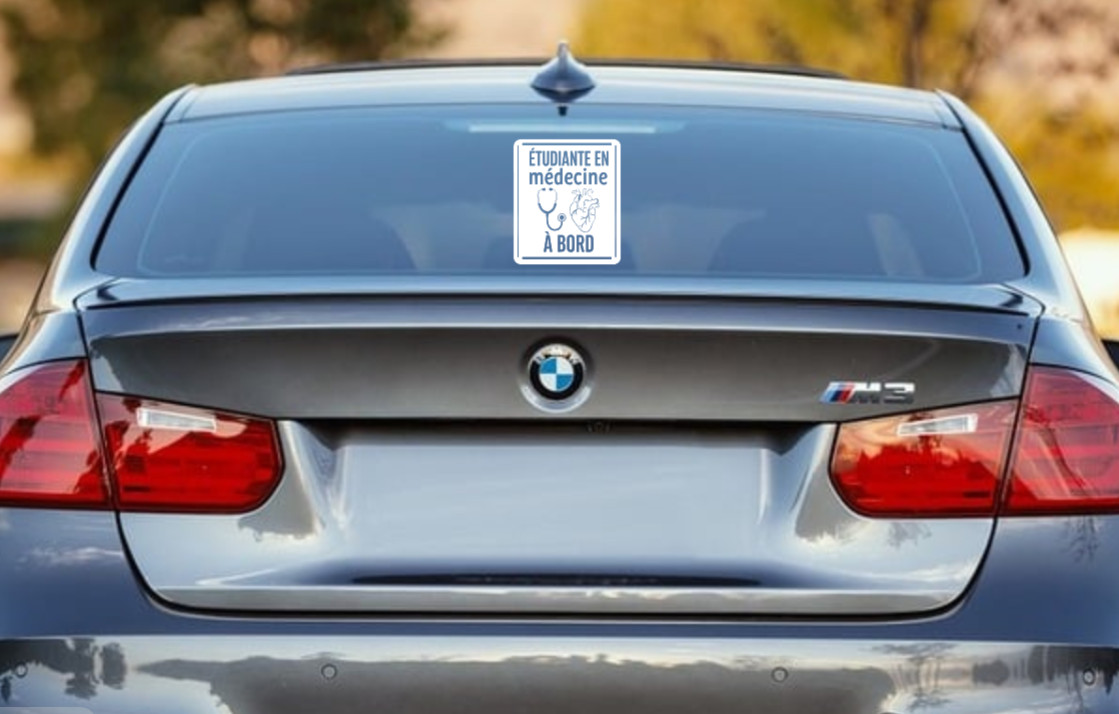 Medical Student On Board – Vinyl – Science, Car, Truck, Truck – Window
