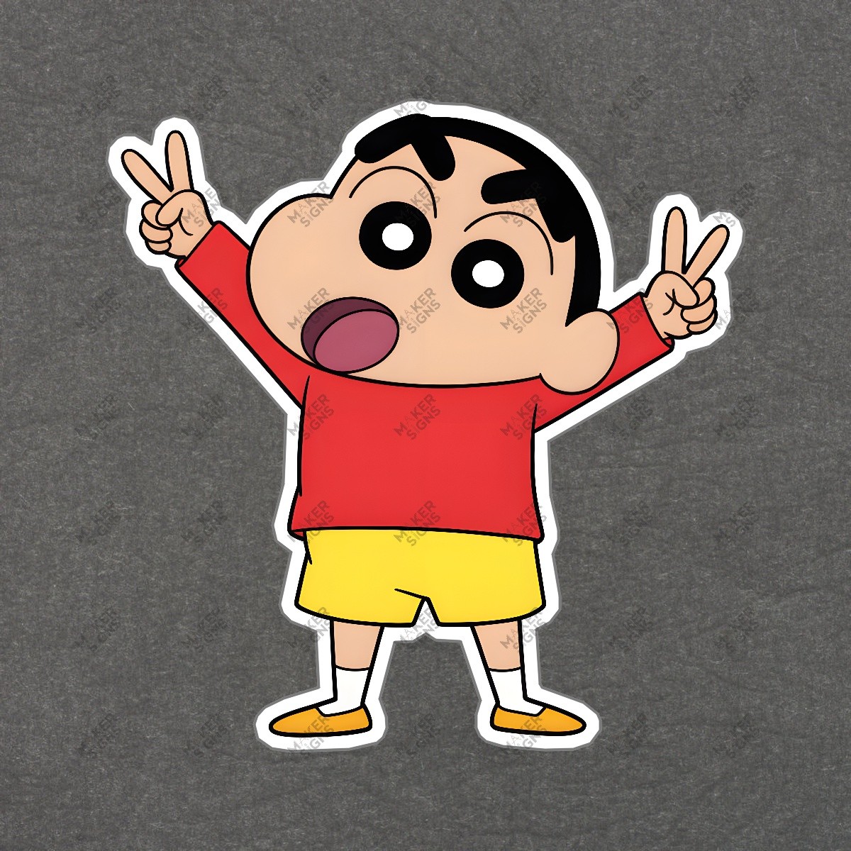 Crayon Shin chan Cartoon Character Sign Playful Wall Decor for Kids & #7441