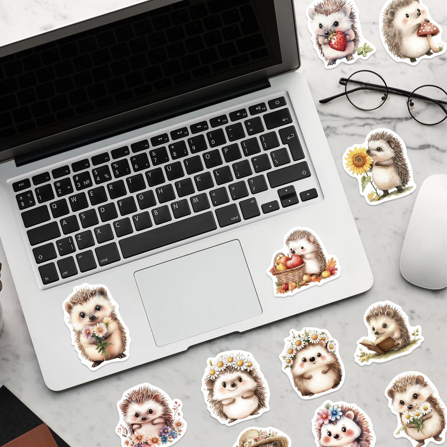 50-500PCS Cute Hedgehog Stickers Cartoon Animal Decals DIY Laptop Phone Decor