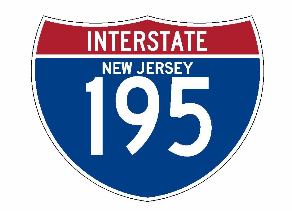 Interstate 195 Sticker R2333 New Jersey Highway Sign Road Sign