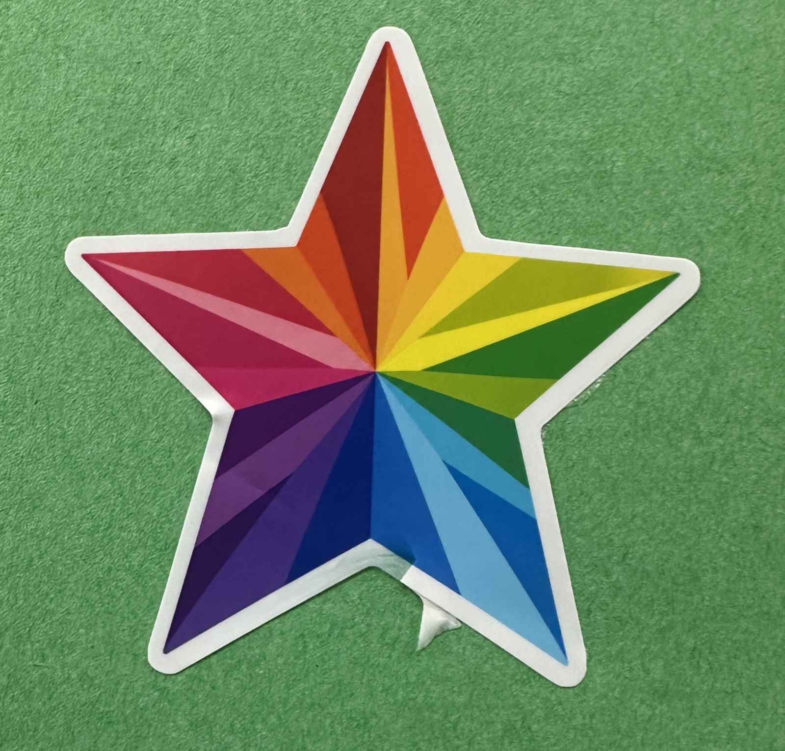 3 inch Rainbow Star Sticker Colorful Pride Star Vinyl Decal Bright Geometric Art