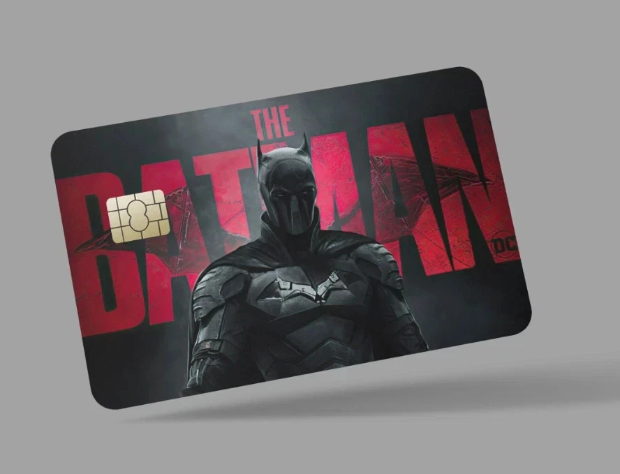 Black and Red The Batman credit card skin & DEBIT CARD,TROLLEY & GYM