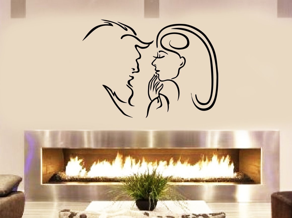 Beauty and the Beast sketch Art for livingroom bedroom familyroom fireplace wall