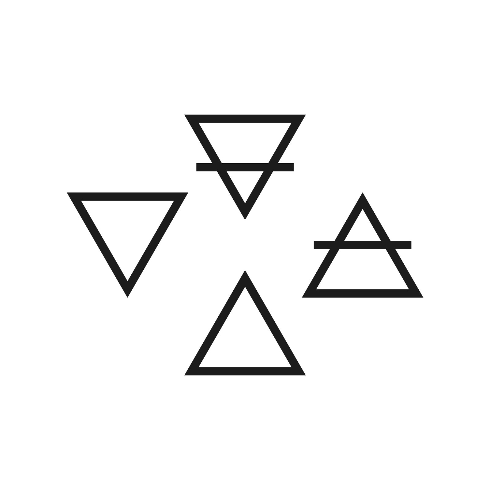 4 Alchemy Elements Vinyl Sticker Decal Greek Philosophy Earth Air Fire Water