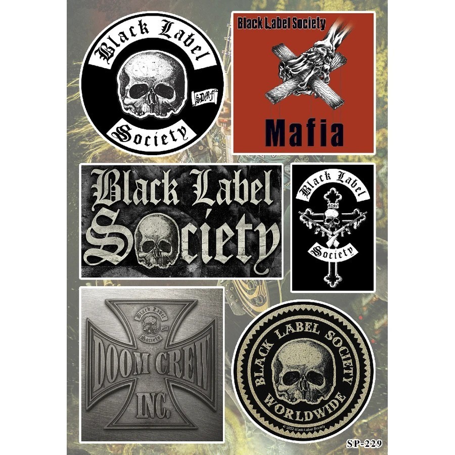 Black Label Society Sticker Pack | Mafia Doom Crew Inc. Heavy Metal Hard Rock