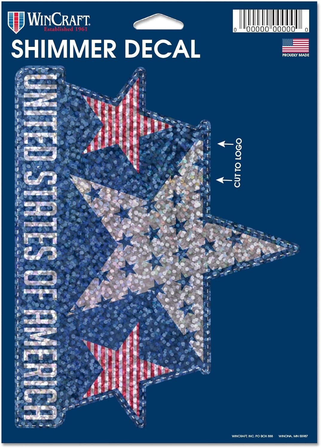 WinCraft Patriotic United States of America 5″ x 7″ Shimmer Decal