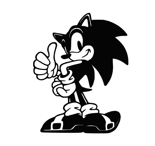 Sonic The Hedgehog Vinyl Decal Sticker -Multiple Colors & Sizes- FREE SHIPPING