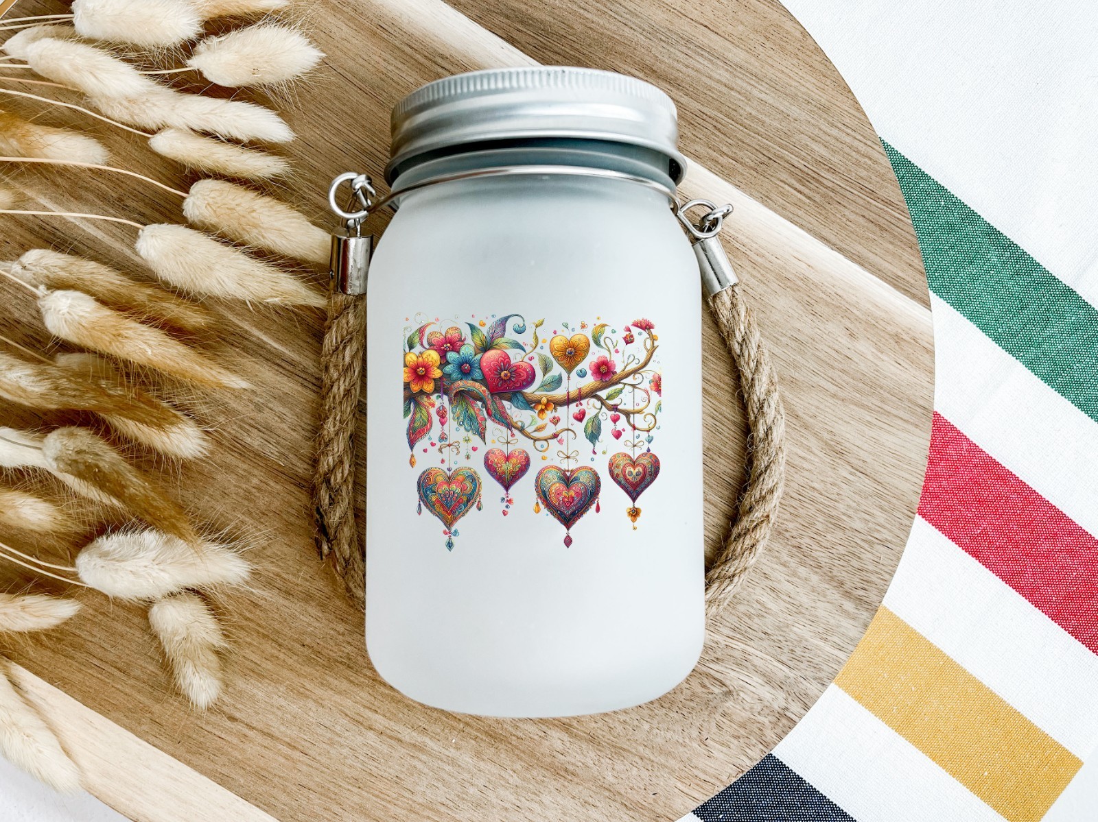 Boho Heart Swag UV DTF Transparent Sticker / Decal