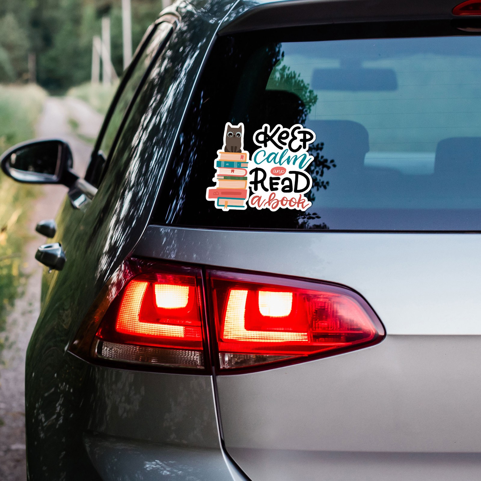 Keep Calm Read Book – Vinyl Decal Sticker – Car Window Laptop – ebn7697