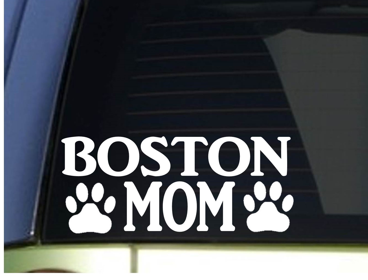 Boston Terrier Mom sticker *H357* 8.5 inch wide vinyl dog bulldog training
