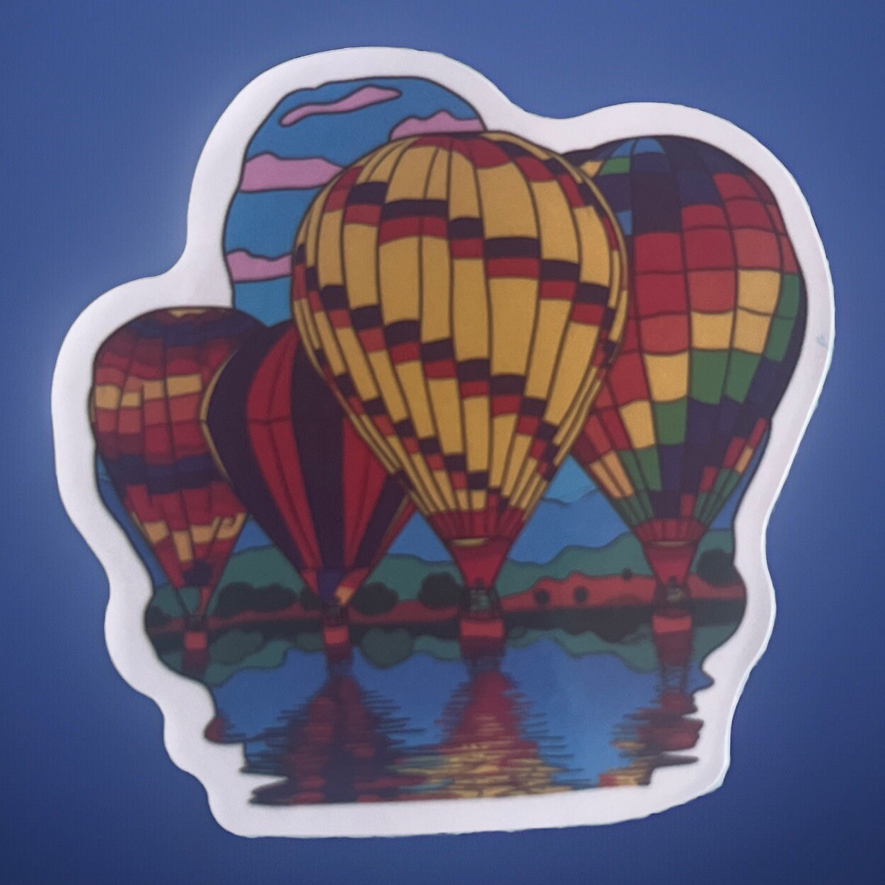 Hot Air Balloons Sticker Water Bottle Sticker Laptop Sticker Notebook Decal