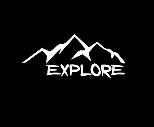 CMI NI656 Explore Mountains Decal | 5.5-Inches Wide | Premium Quality White