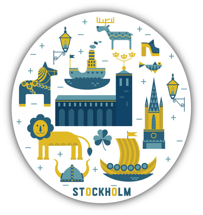 Stockholm Sweden Travel Car Bumper Sticker Decal