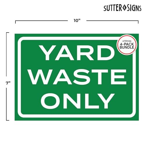 Yard Waste Labels 4pk 10×7 Waterproof Vinyl Stickers