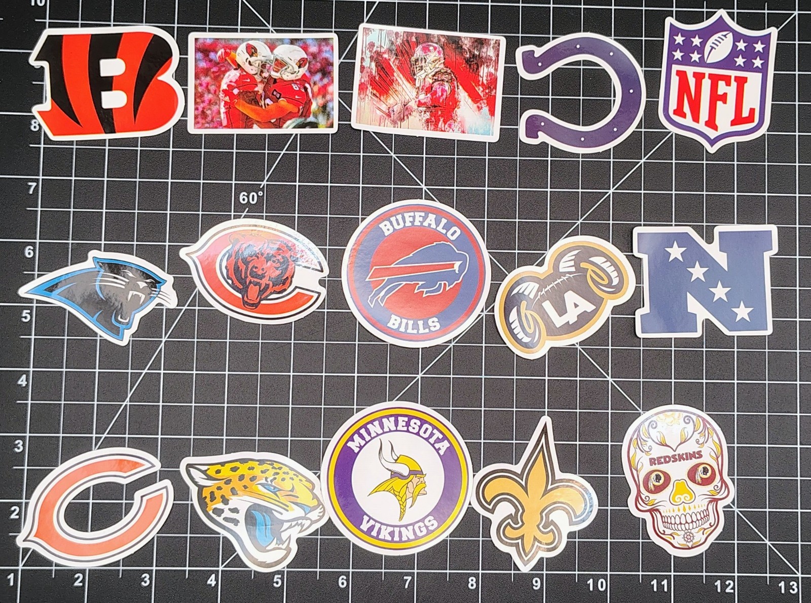 50 Pro Football Stickers Lot Vinyl American Gridiron Tailgate Helmet Sports Fan