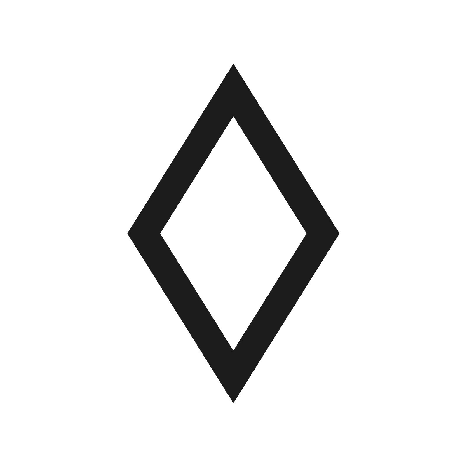 Diamond shape outline Vinyl Decal Car Window Diamond symbol Sticker