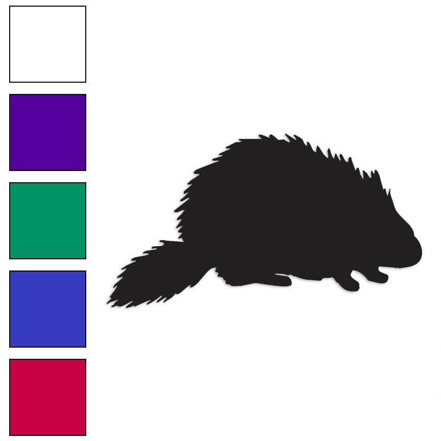 Porcupine Beaver, Vinyl Decal Sticker, Multiple Colors & Sizes #541