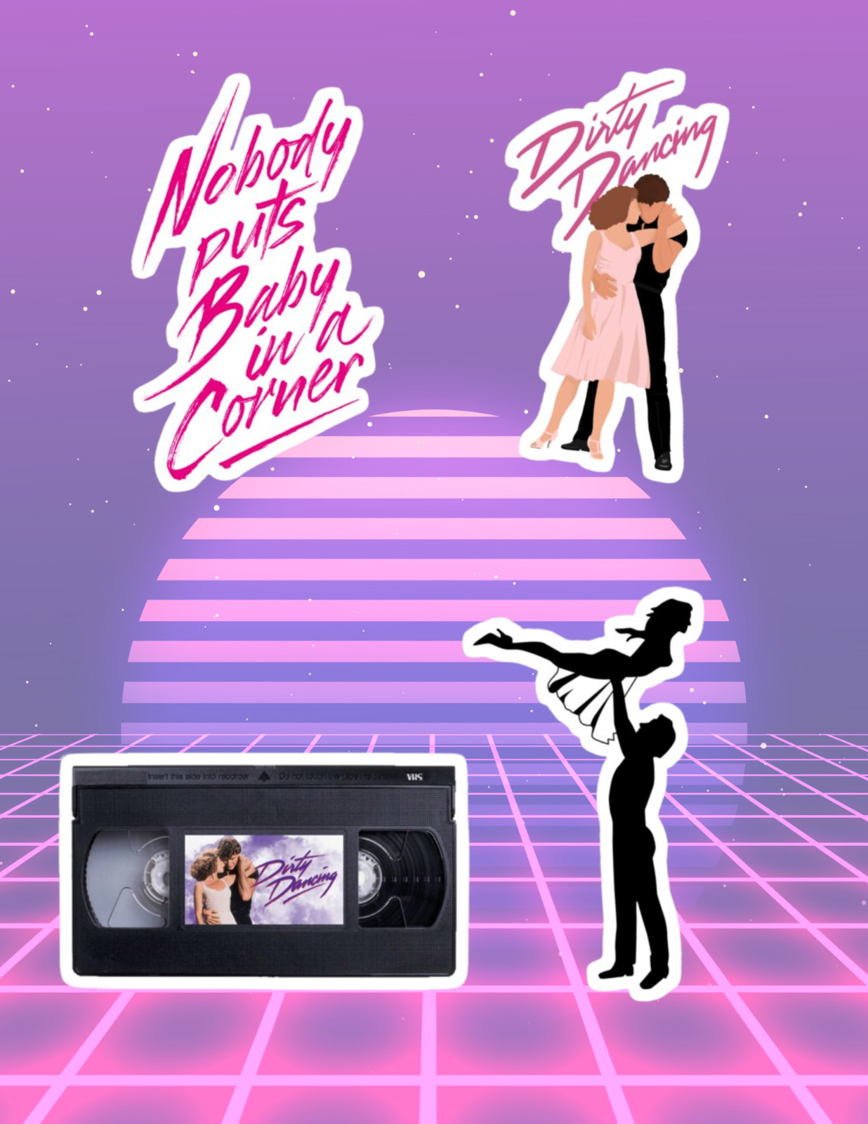Dirty Dancing 80’s Movie 4pc Sticker Pack