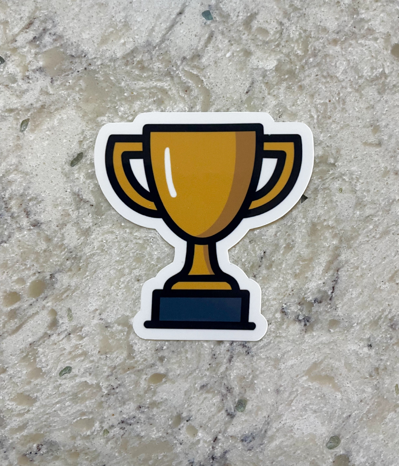 Championship Trophy Sticker l Gloss or Holographic Laminate l Waterproof Decal