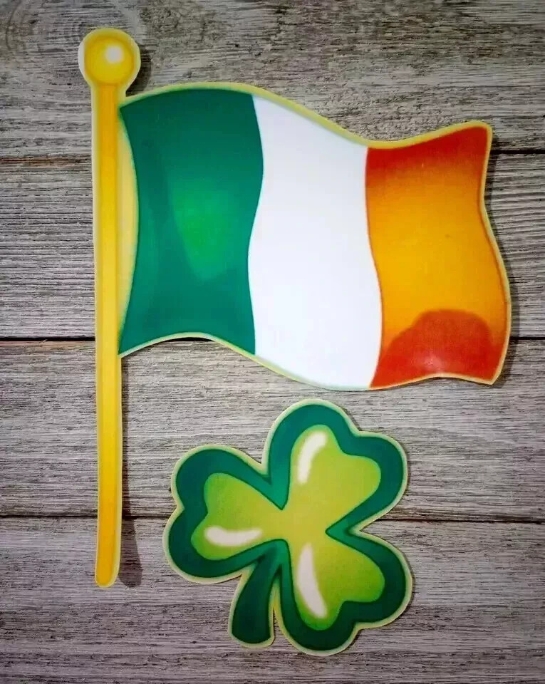 flag shamrock wall safe sticker St patricks 9 inch new