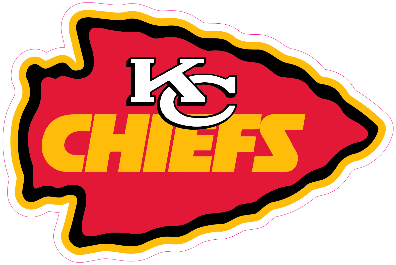 Kansas City Chiefs Football Vinyl Decal Sticker Car Truck Bumper Tumbler Mug