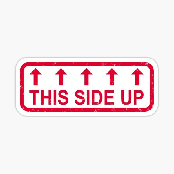 Caution Warning Sign This Side Up Arrows Package Box Label Vinyl Decal Sticker