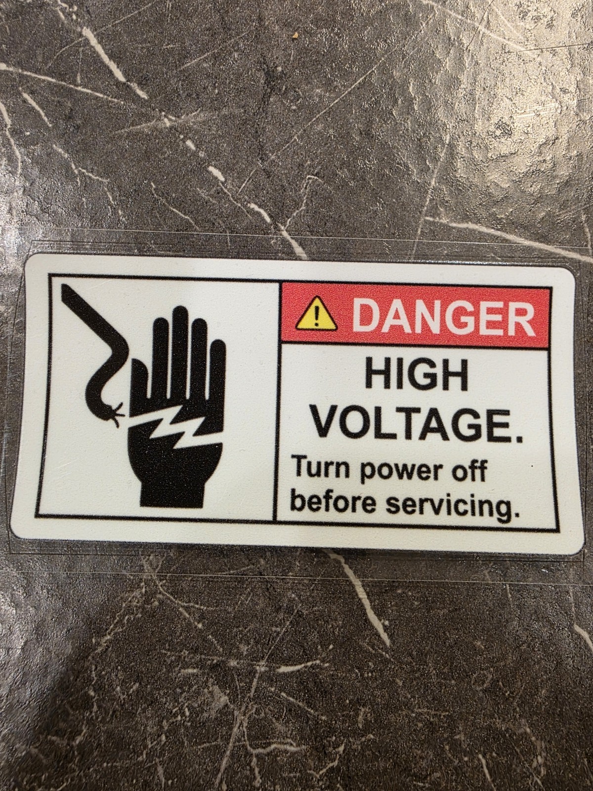 Danger High Voltage UV DTF Sticker Decal Label Electrical Safety Made In USA