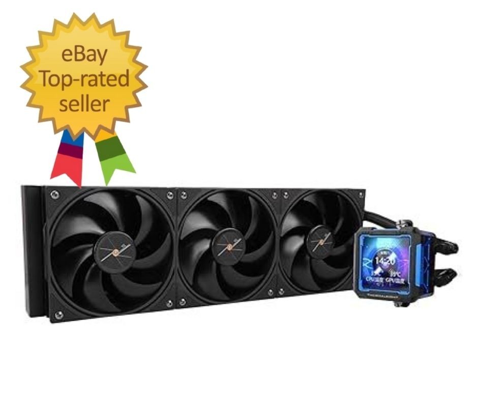 FW PRO 360 Black-360mm AIO CPU Liquid Cooler,IPS LCD Screen…
