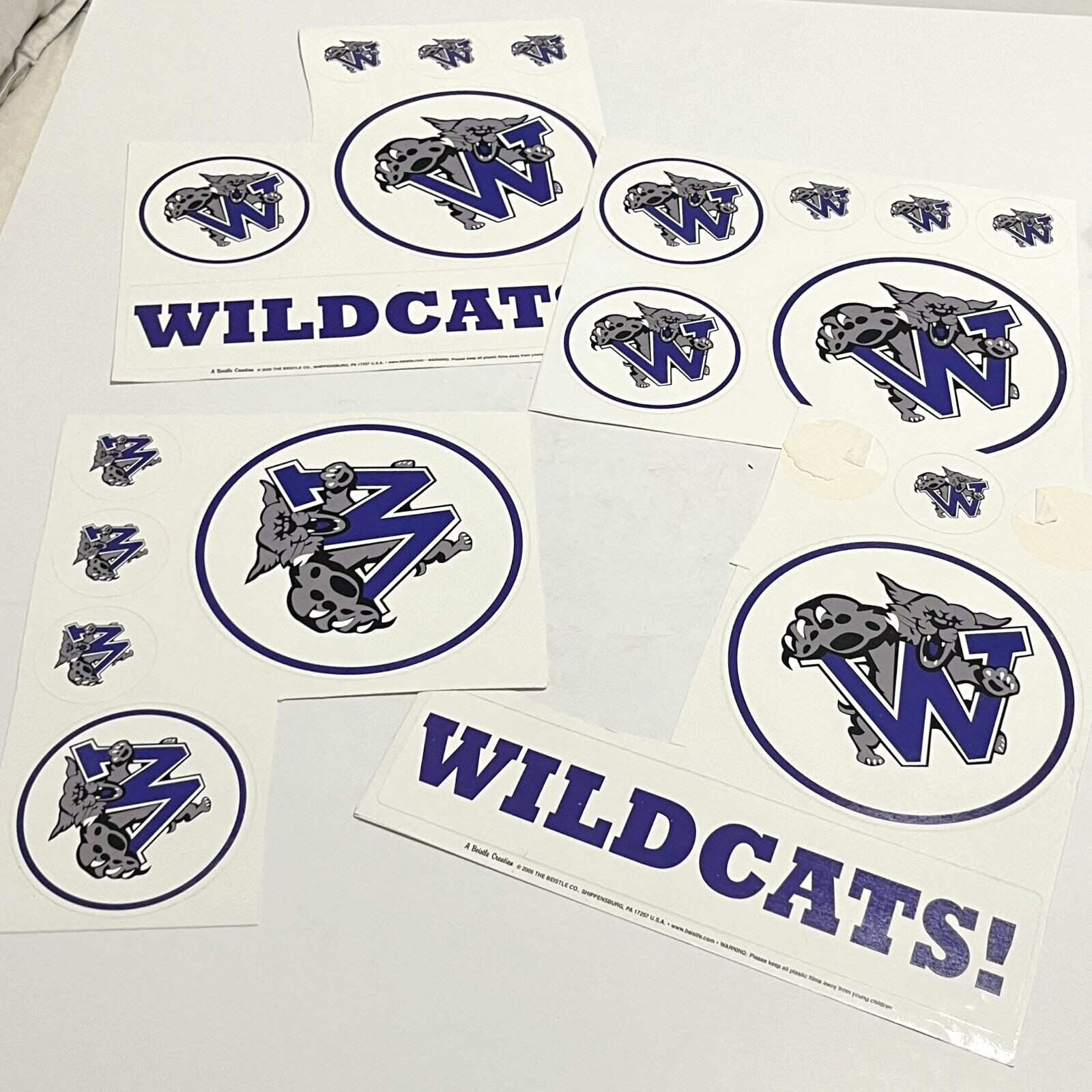 WHEATLEY WILDCATS High School Spirit Wall Clings Stickers Decals Lot of 30 Mixed