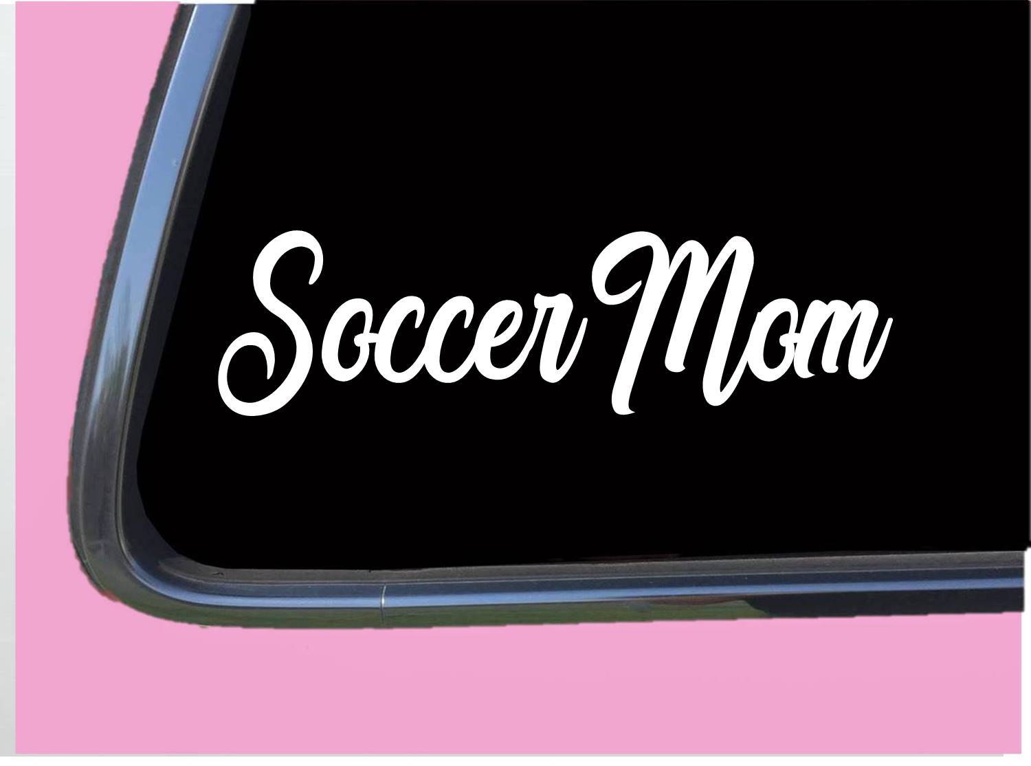 Soccer Mom TP141 vinyl 8″ Decal Sticker mom goalie