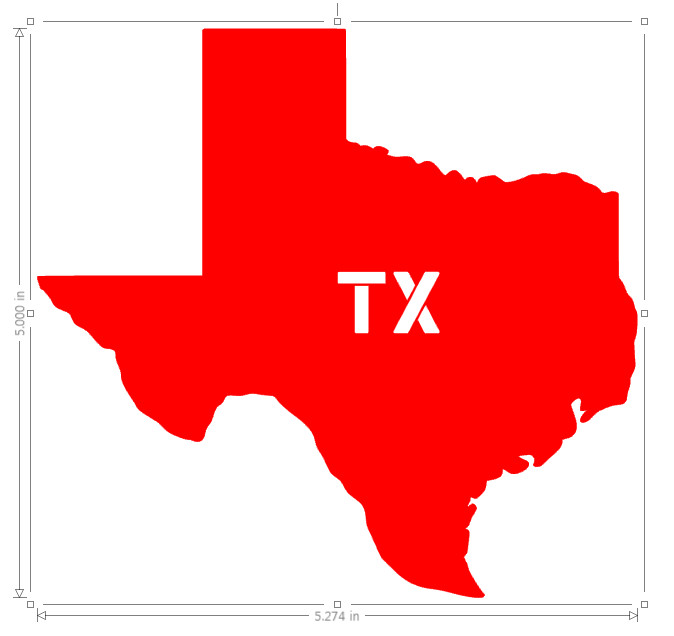 Texas Permanent Vinyl Decal, Car Window Decal, Tablet Decal