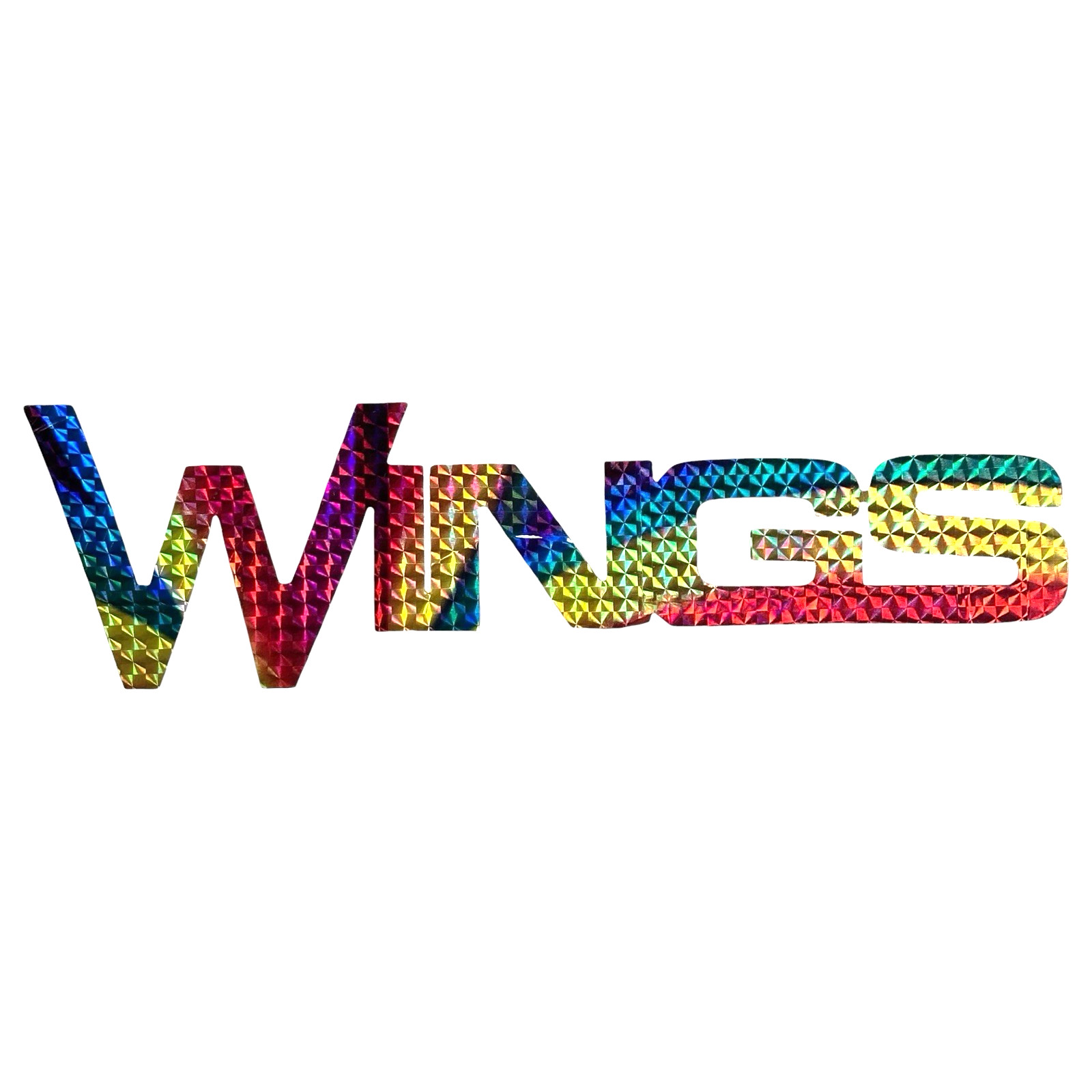 Vintage WINGS Rainbow Prism Sticker UK Classic Rock Band Paul & Linda McCartney