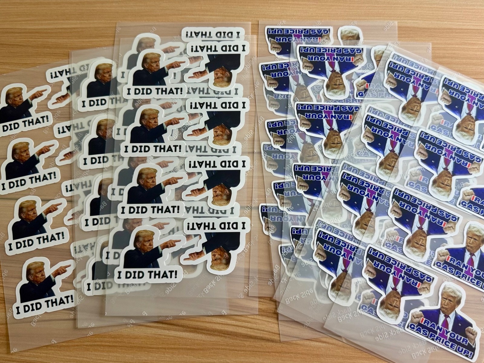 Trump “I DID THAT” Stickers IRAN Your Gas Price Up 100pc Mixed Pack for Gas Pump