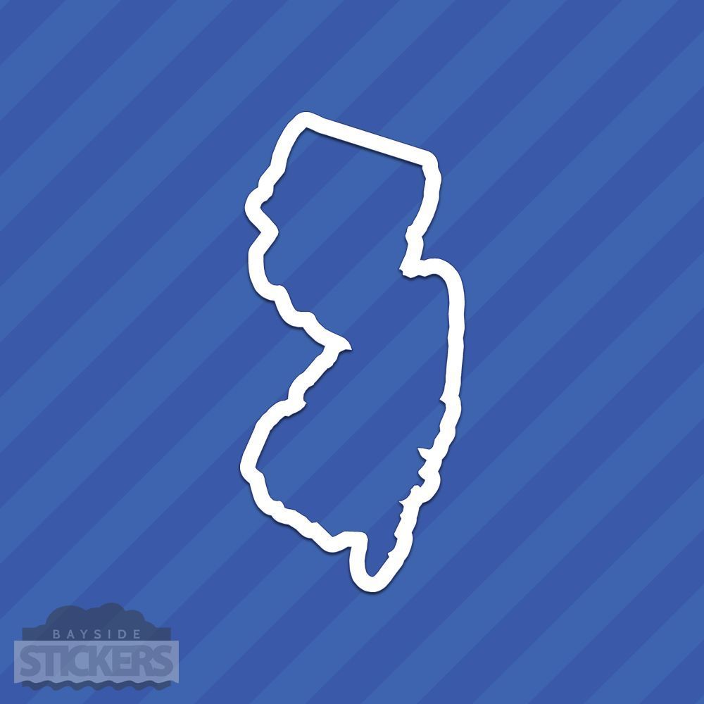 New Jersey NJ State Outline Vinyl Decal Sticker