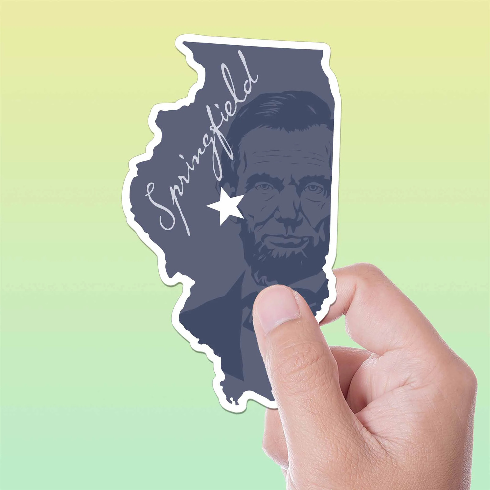 Land of Lincoln Springfield Illinois Sticker