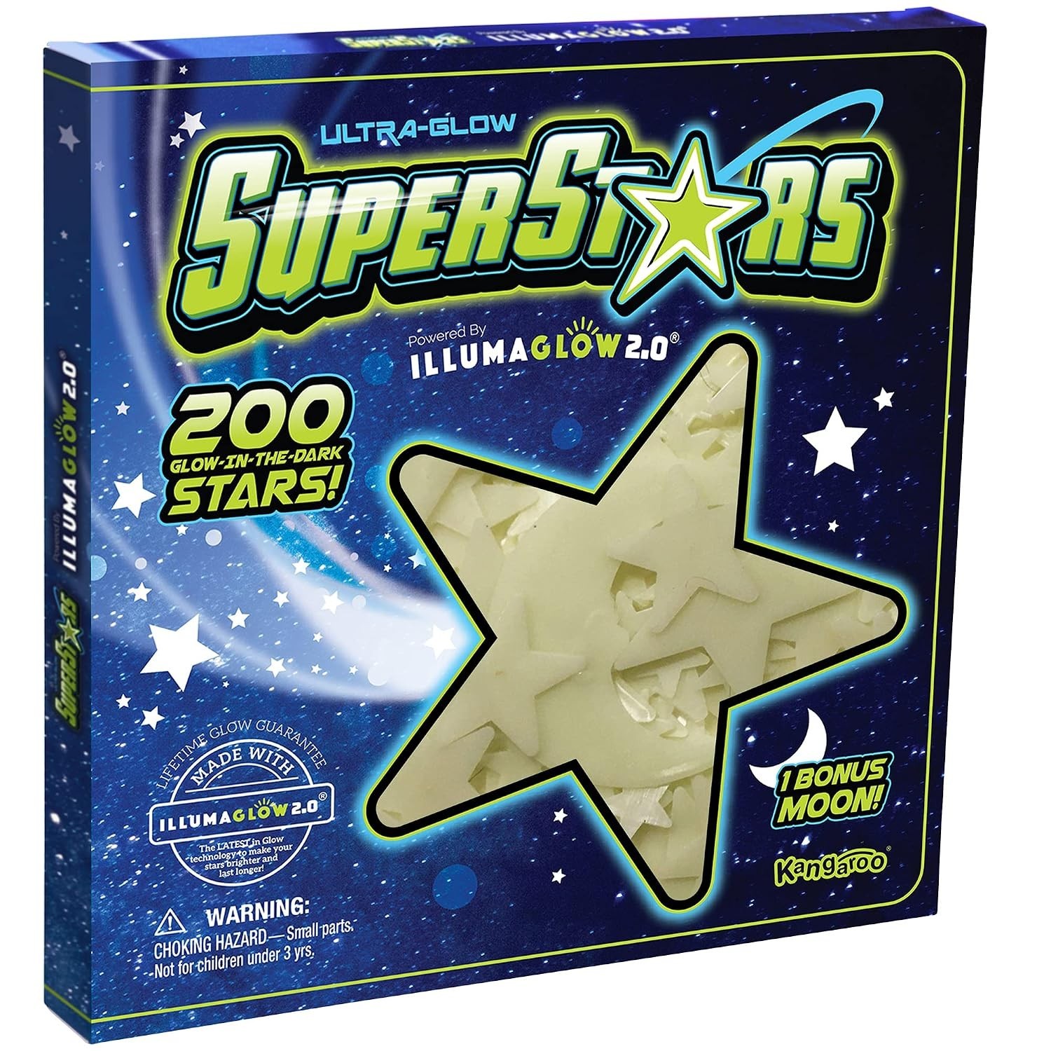 200 Glow in The Dark Stars with Star Map & Installation – Illumaglow2.0 Power!