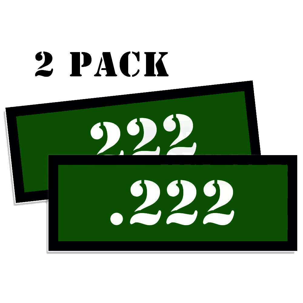 222 Ammo Can Label Stickers Decal Ammunition (2 pack)