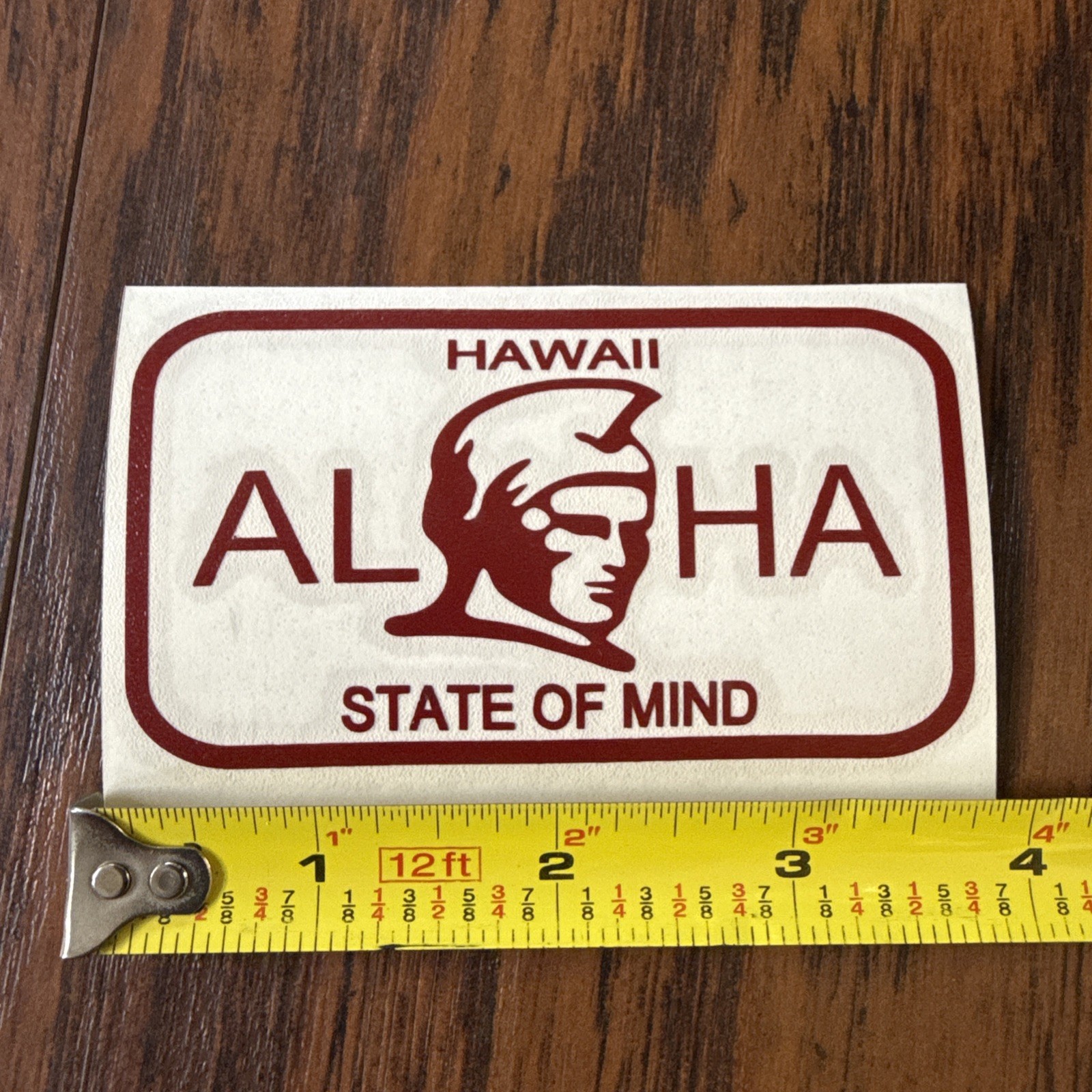 Hawaii License Plate Decal Sticker Aloha State Of Mind New 3” or 6” In 16 Colors