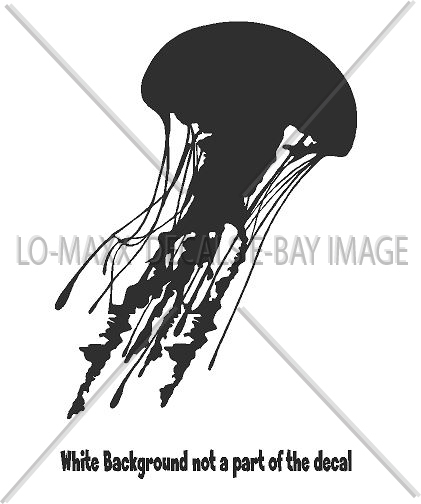 Jellyfish Wall Art Sea Life Ocean Decor New Graphic Design Die Cut Vinyl Decal