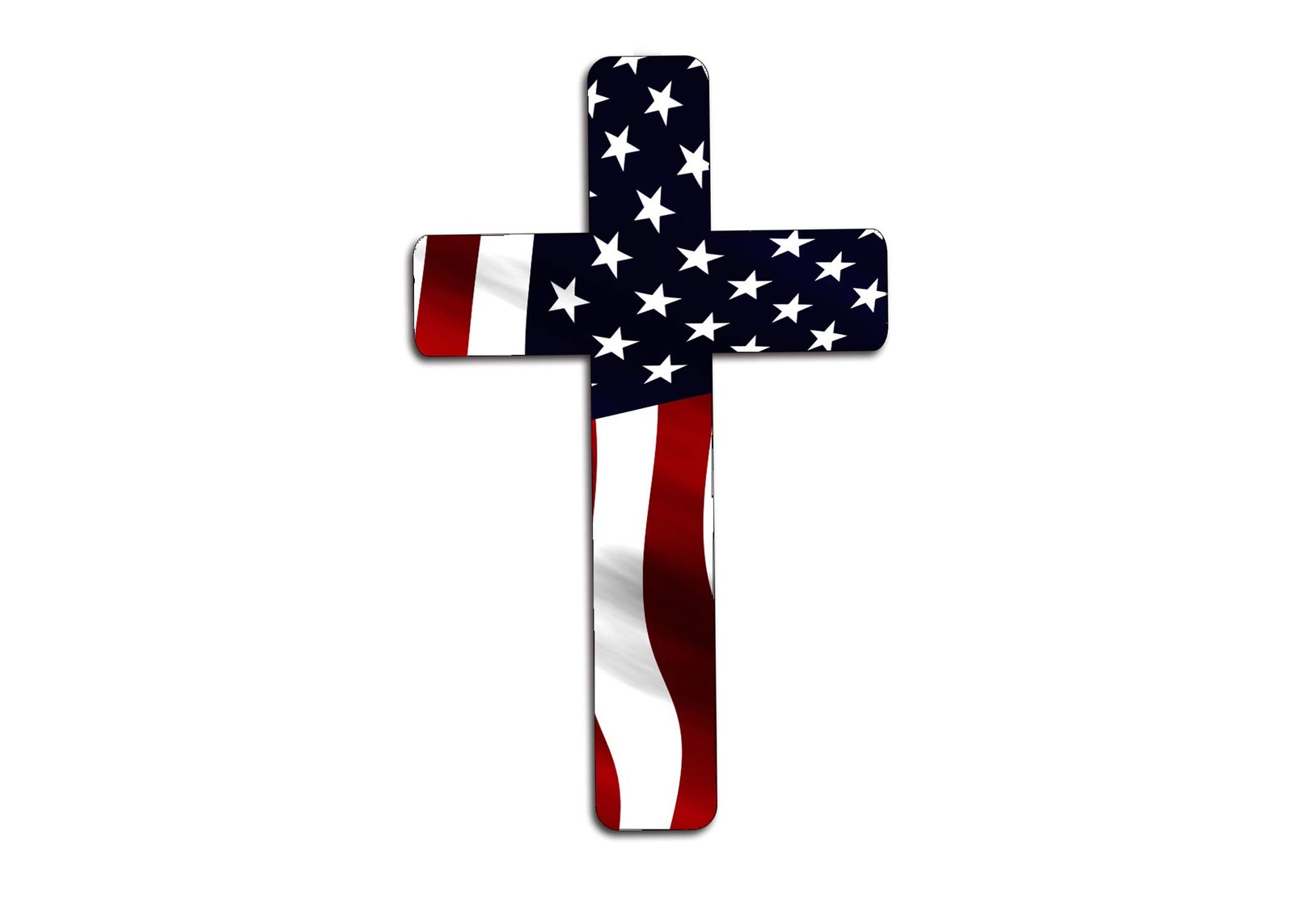 Red White Blue Cross Decal Sticker Flag USA Large Inch Patriotic Decal Auto B…